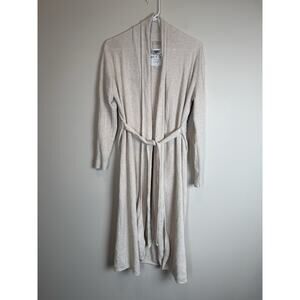 Monica + Andy M + A Lounge Robe Womens XS/S Cream Organic Cotton Waffle Belted